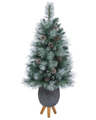 Nearly Natural 3.5Ft. Frosted Tip British Columbia Mountain Pine Artificial Christmas Tree