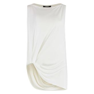 Jacquemus Sleeveless Tops, female, White, Size: M Le Haut Peplo