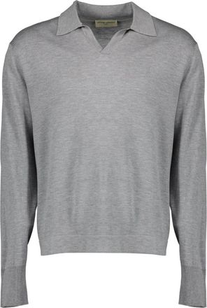 Officine G&eacute;n&eacute;rale Simone Polo - Heren - Polos - Grijs - S - Wol - Tops