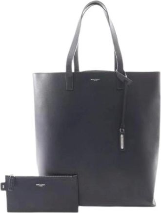 Saint Laurent Vintage, unisex, Zwart, ONE Size, Leer, Pre-owned Tote Bag