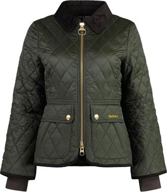 Barbour Beadnell Fitted Gewatteerde Jas - Dames - Winterjassen - Groen - XL - Katoen - Jassen