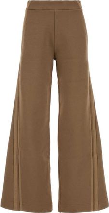 Max Mara Light Brown Flared Flat Front Pant
