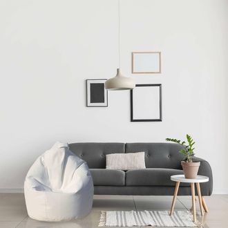 Talamo Italia Talamo Italia - Dmora Puf Elegante, Color Blanco, Medidas 80 X 120 X 80 Cm, Con Embalaje Reforzado