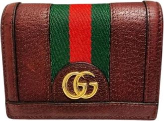 Gucci Pre-owned Bi-fold Portemonnee - Dames - Vintage Accessoires - Rood - ONE Size - Vintage