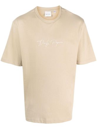 Daily Paper Clothing T-shirt met geborduurd logo - Beige