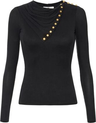 Elisabetta Franchi Dames, Tops, Zwart, Maat: S Jersey