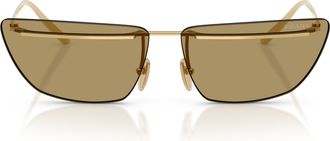 Prada 0pr C52s Angular Metal Frame Sunglasses