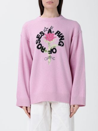 Ganni Maglia girocollo Ganni in misto lana riciclata