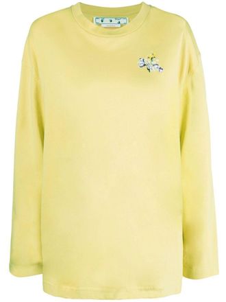 Off-white T-shirt met print - Geel