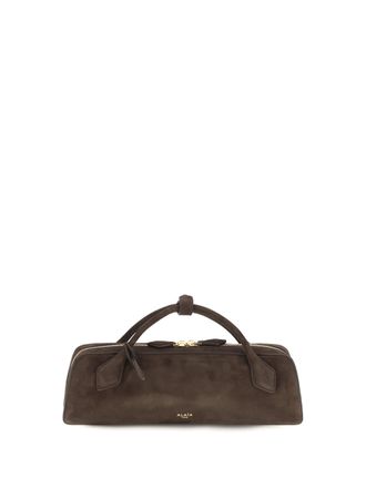 Alaia Womens Clutch Le Teckel Smoked Brown Calf Leather Shoulder Bags
