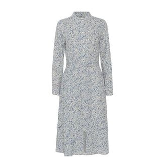 Part Two Blauwe Opal Mini Print Jurk - Dames - Shirt Kleedjes - Veelkleurig - 2XS - Kleedjes