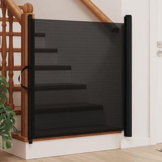 vidaXL Vidaxl - Puerta Retr&aacute;ctil Para Mascotas Negra 102,5x125 Cm