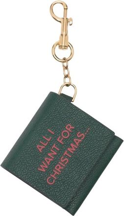Anya Hindmarch Accessoires, Dames, Groen, ONE Size, Leer, Matchstick-Appliqu&eacute; Leather Keyring