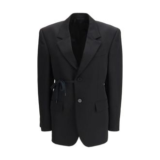 Balenciaga Wool Tailored Blazer - Black