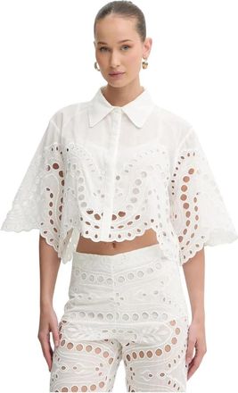 Charo Ruiz Ibiza Storm Shirt - Dames - Overhemden - Wit - L - Katoen - Overhemden