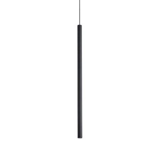 Netlighting Look 40cm Slim Pendant Ceiling Light Black 1x LED 220lm 3000K
