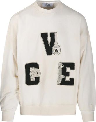 Golden Goose Star Boxy Crewneck Sweatshirt - Heren - Sweatshirts - Beige - L - Katoen - Hoodies & sweatvesten