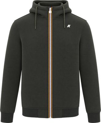 K-Way Lightweight Scuba Fabric Jacket With Adjustable Hood And Ribbed Cuffs