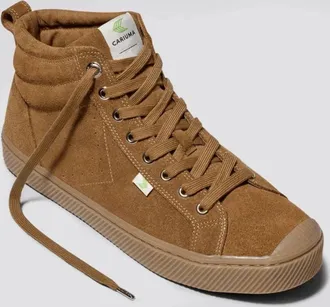 Cariuma Mens Cariuma OCA High Sneakers All Camel Suede Lifestyle Shoes HAWK999