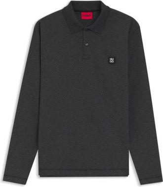 HUGO BOSS Stacked-logo polo shirt in a cotton blend