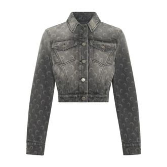 Marine Serre Dames, Jassen, Grijs, Maat: XS Denim