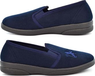 Generic Mens Outdoor Sole Slippers Size 6 Boys Slippers Size 14 Outdoor Slipper Mens Extra Large Slipper Extra Large Slip On Memory Foam Sizes 6-14 Navy 13 UK