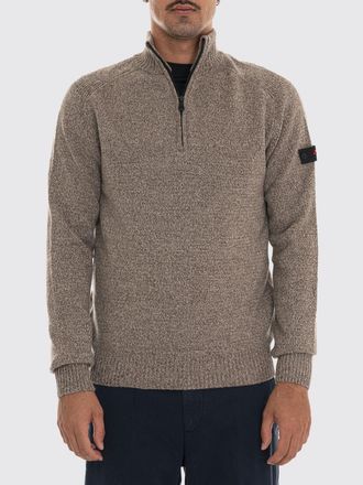 Peuterey Maglia slim fit in lana a collo alto con chiusura a mezza zip