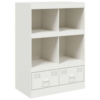 Berkfield Home Highboard White 67x39x95 cm Steel | Size: 67 x 39 x 95 cm