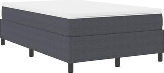 vidaXL Vidaxl - Cama Tipo Box Spring Gris Oscuro Y Blanco 203 X 120 X 60 Cm