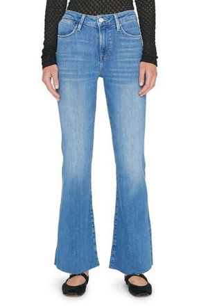 Frame Denim Le Easy Flare Raw Hem Jeans in Drizzle at Nordstrom Rack, Size 31