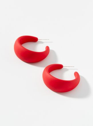 Simons Womens Large coloured acrylic Hoop Earrings