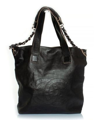 Chanel Black Leather Deca Coco 2Way Tote (Authentic Pre-Loved)