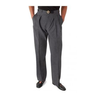 Casablanca Straight Trousers, male, Gray, L, Stylish Trousers for Men