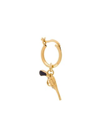 True Rocks small pistol hoop earring - Gold