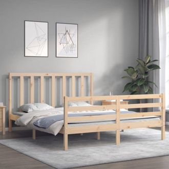 vidaXL Bed Frame without Mattress 160x200 cm Solid Wood Pine Vidaxl