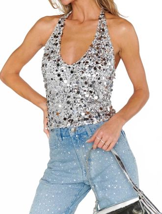 Show me your Mumu All That Top In Silver Metallic