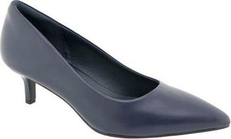 BCBGeneration Daven Pointed Toe Kitten Heel Pump - Wide Width Available in Navy at Nordstrom, Size 5.5