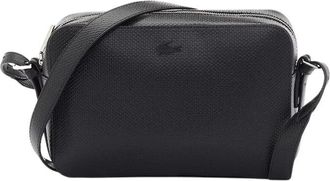Lacoste Verstelbare Crossbodytas - Dames - Schoudertassen - Zwart - ONE Size - Leer - Tassen