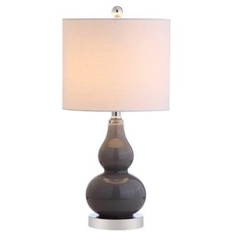 Jonathan Y Designs Anya Mini Glass Table Lamp in Gray at Nordstrom