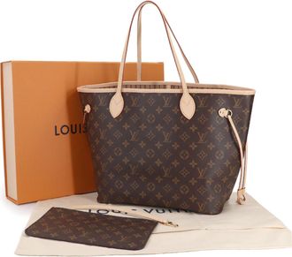 Louis Vuitton Beige Brown Monogram Rose Monogram Handbag Tote Bag (Pre-Owned)