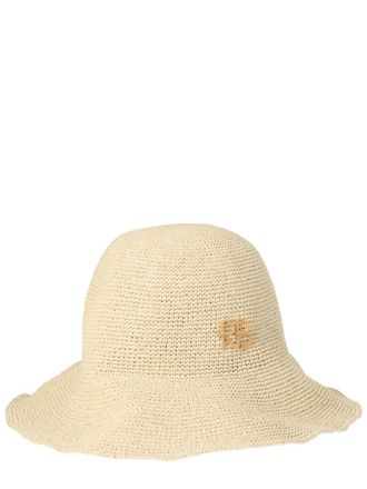 Ruslan Baginskiy Beige Embroidered Summer Hat