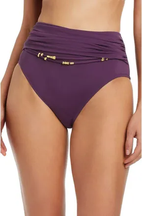 Bleu Rod Beattie High Waist Bikini Bottoms in Grenache at Nordstrom, Size 14