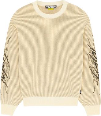 Iuter Tribal Jumper - Heren - Ronde hals truien - Beige - XL - Truien & Vesten