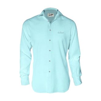 MC2 Saint Barth Casual Shirts, male, Blue, Size: 2XL camicie poliestere