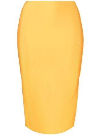 Herve Leroux Kokerrok met bandage - Geel