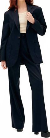 Nili Lotan Flavie Pant In Dark Navy
