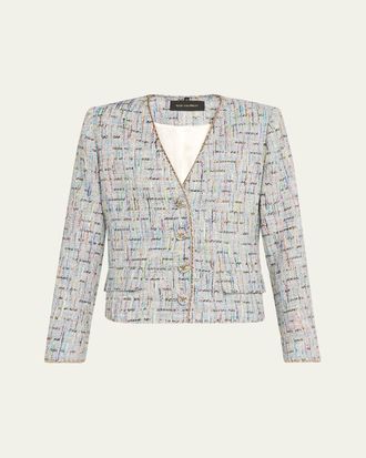 Kobi Halperin Lily Metallic-Trim Tweed Jacket