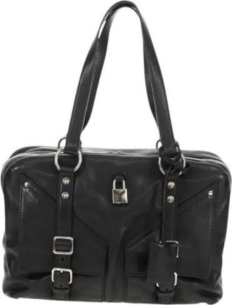 Saint Laurent Pre-owned Vintage Shoulder Bag - Dames - Vintage Schoudertas - Zwart - ONE Size - Leer - Vintage