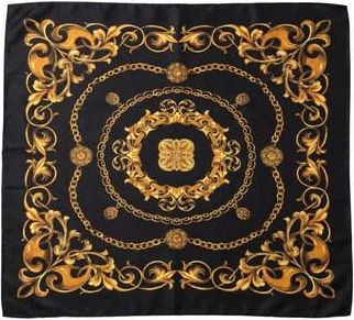 MARCUS ADLER Chain Print Satin Scarf in Black at Nordstrom Rack