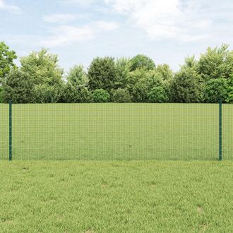 Berkfield Home Welded Wire Fence with 44 U Posts Green 0.6x100 m Steel